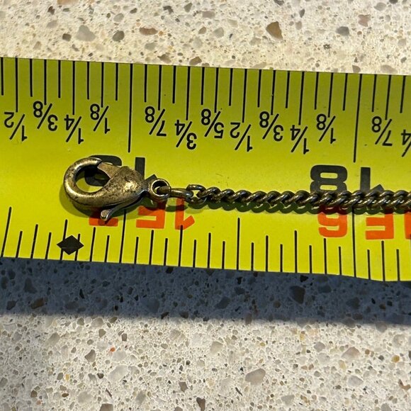 Nina Ricci For Avon Tiger Eye Necklace Dangle Floral Vintage Brass-tone - Picture 15 of 15